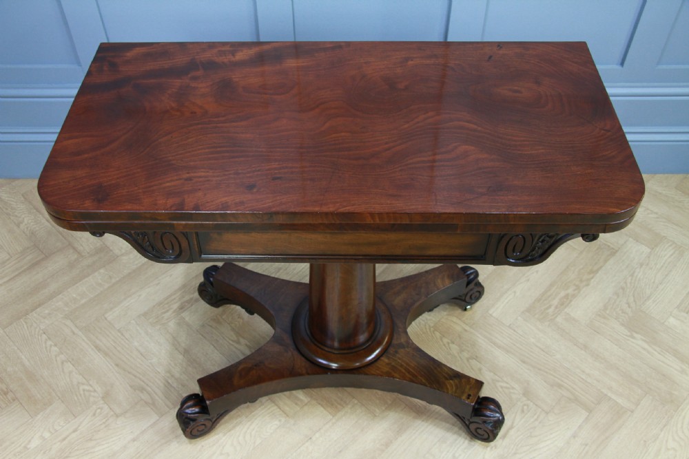Antique William IV Mahogany Fold Over Tea Table Hall Sofa Table
 View XII