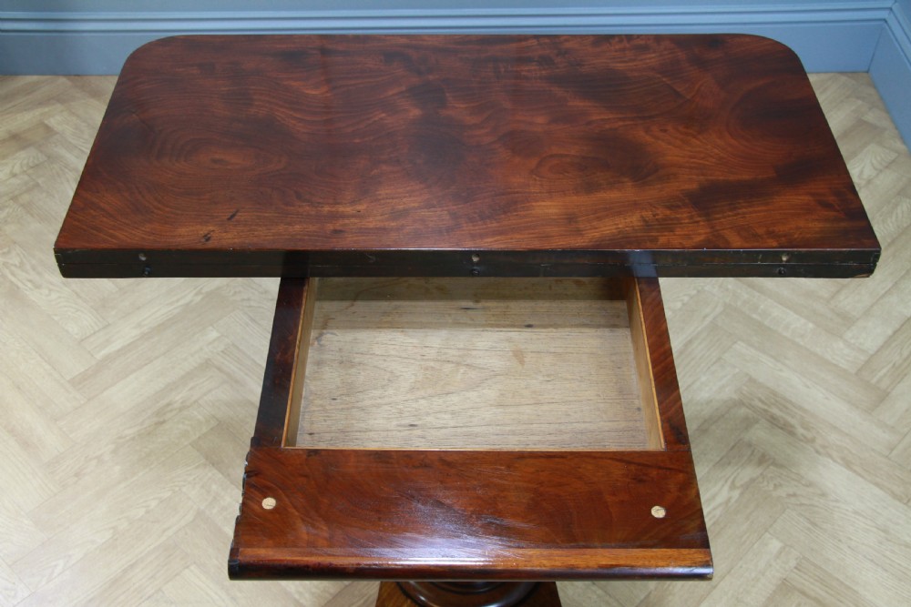 Antique William IV Mahogany Fold Over Tea Table Hall Sofa Table
 View XV