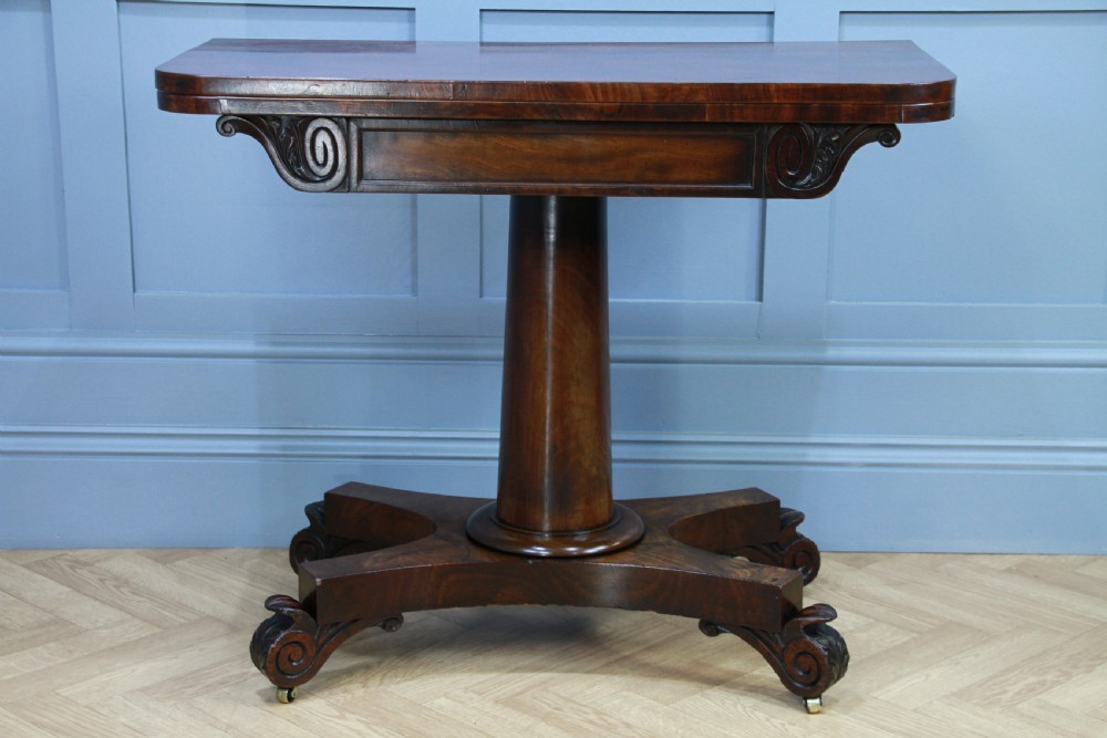 Antique William IV Mahogany Fold Over Tea Table Hall Sofa Table
 View XVIII