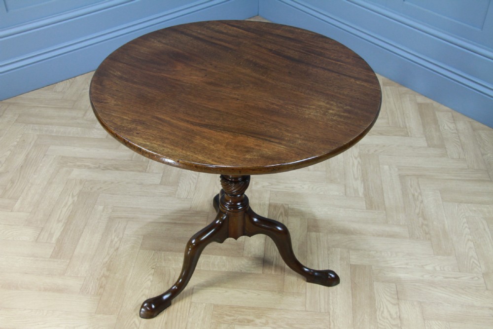 Original Antique Mahogany George III Bird Cage Tilt Top Tripod Table C1770
 View II