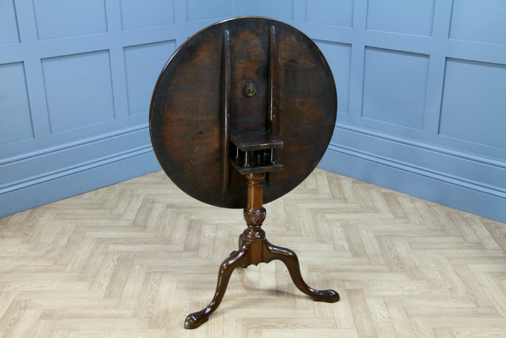 Original Antique Mahogany George III Bird Cage Tilt Top Tripod Table C1770
 View III