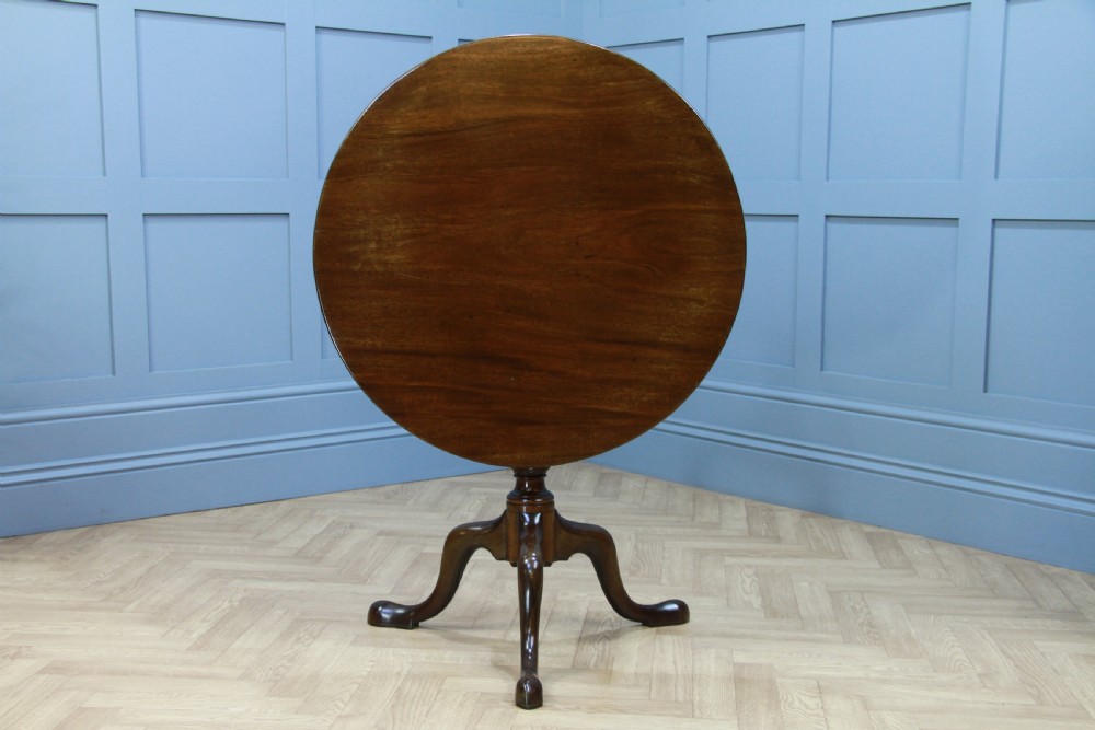 Original Antique Mahogany George III Bird Cage Tilt Top Tripod Table C1770
 View IX