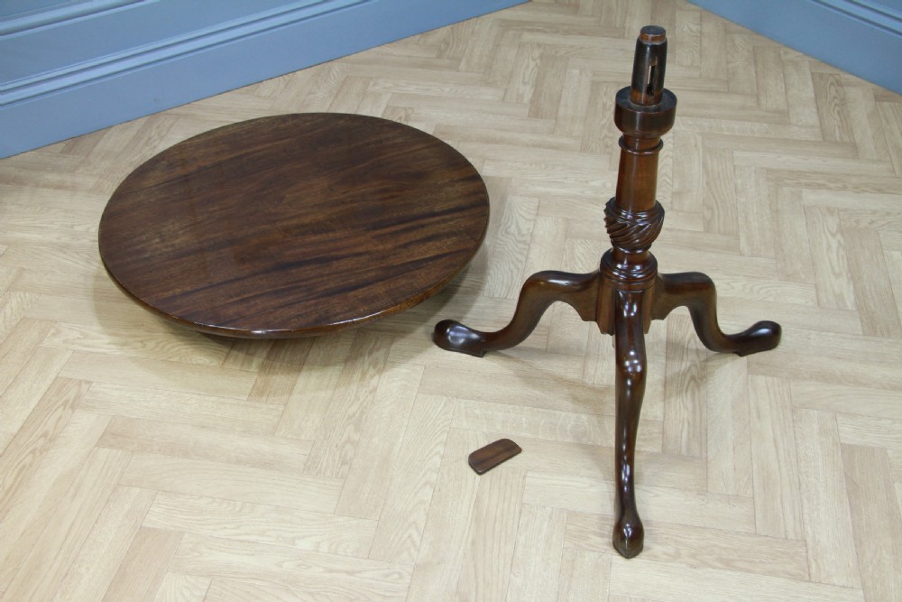 Original Antique Mahogany George III Bird Cage Tilt Top Tripod Table C1770
 View XII