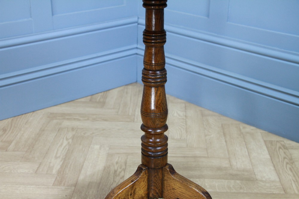 Original Antique Edwardian Solid Oak Octagonal Wine Lamp Side Table Occasional C1900 View IV