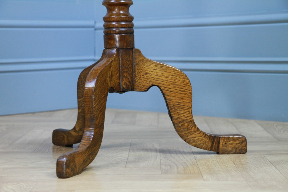 Original Antique Edwardian Solid Oak Octagonal Wine Lamp Side Table Occasional C1900 View X