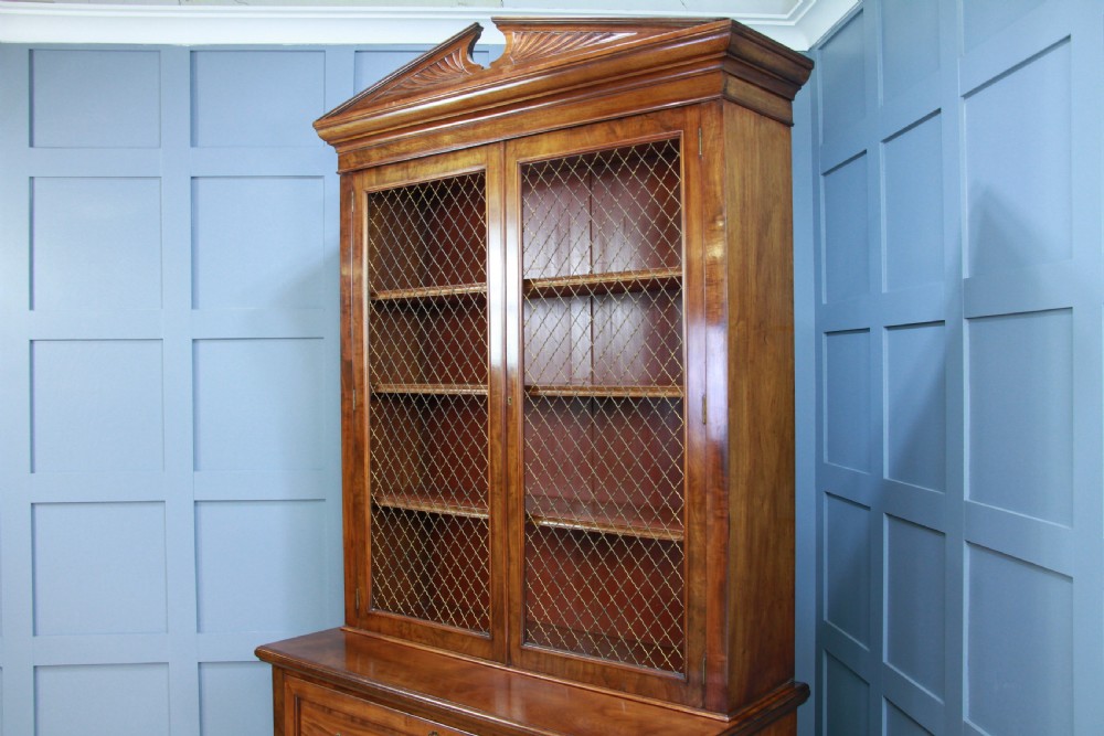 Original Antique Victorian Mahogany Grand Secretaire Bookcase Cupboard C1880 View VII