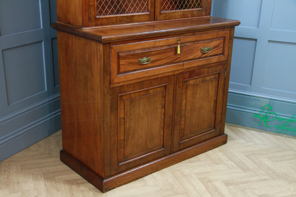 Original Antique Victorian Mahogany Grand Secretaire Bookcase Cupboard C1880 View X