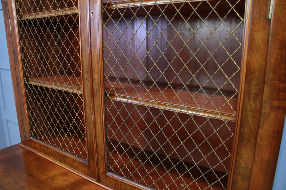 Original Antique Victorian Mahogany Grand Secretaire Bookcase Cupboard C1880 View XIV