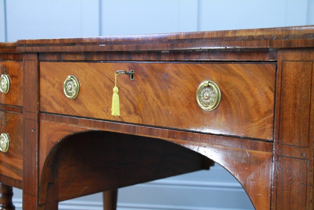 Antique Regency Grand Flame Grain Mahogany Breakfront Server Sideboard Georgian View VII
