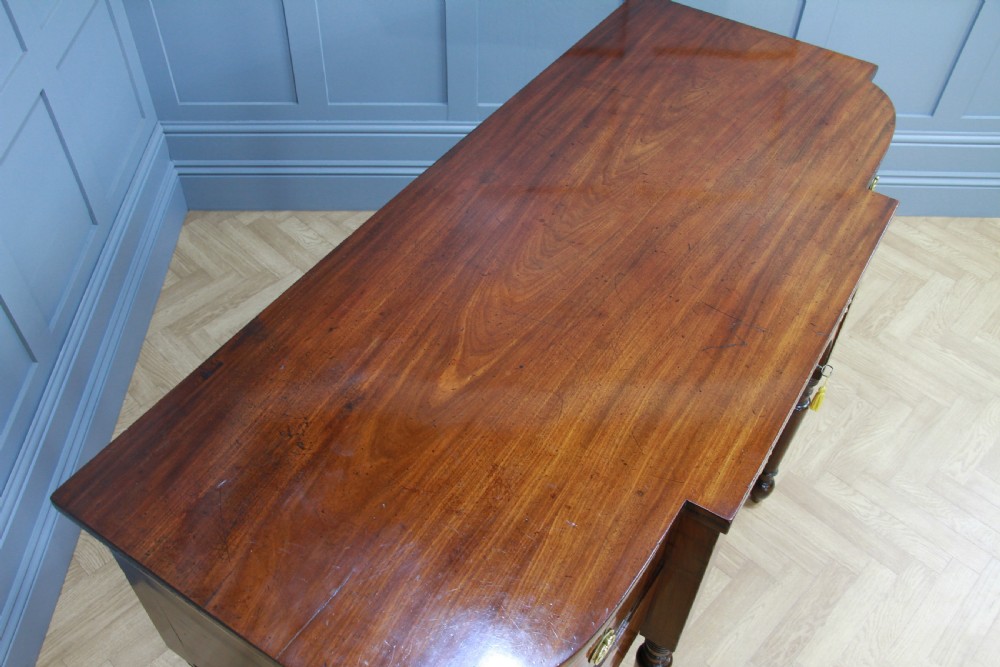 Antique Regency Grand Flame Grain Mahogany Breakfront Server Sideboard Georgian View XII