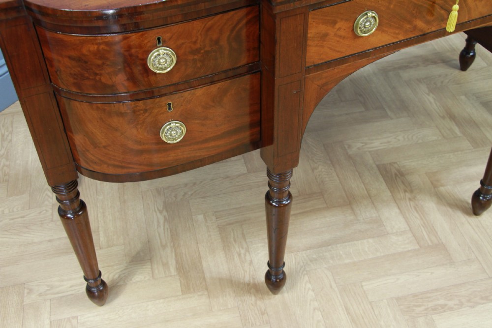 Antique Regency Grand Flame Grain Mahogany Breakfront Server Sideboard Georgian View XVI