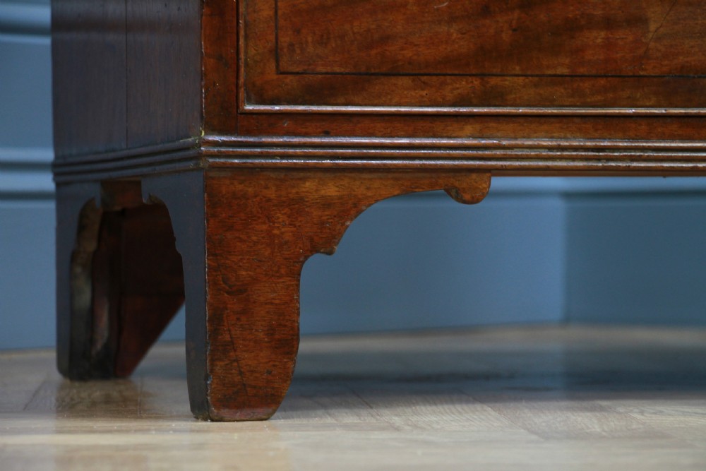 Antique Original Georgian Small Inlaid Mahogany Chest of 5 Drawers C1830 View XI