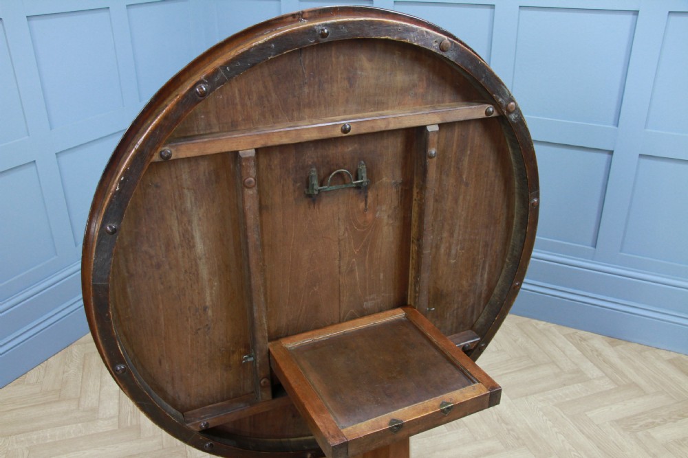 Antique Victorian Solid Mahogany Tilt Top Triform Breakfast Dining Table C1850 View VIII
