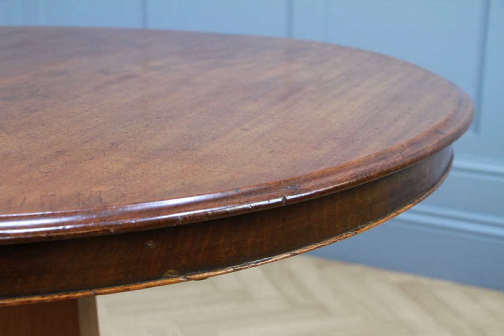 Antique Victorian Solid Mahogany Tilt Top Triform Breakfast Dining Table C1850 View XI