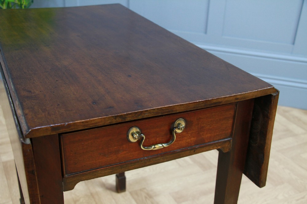 Original Antique Georgian Solid Mahogany Small Drop Leaf Pembroke Table C1830 View VIII