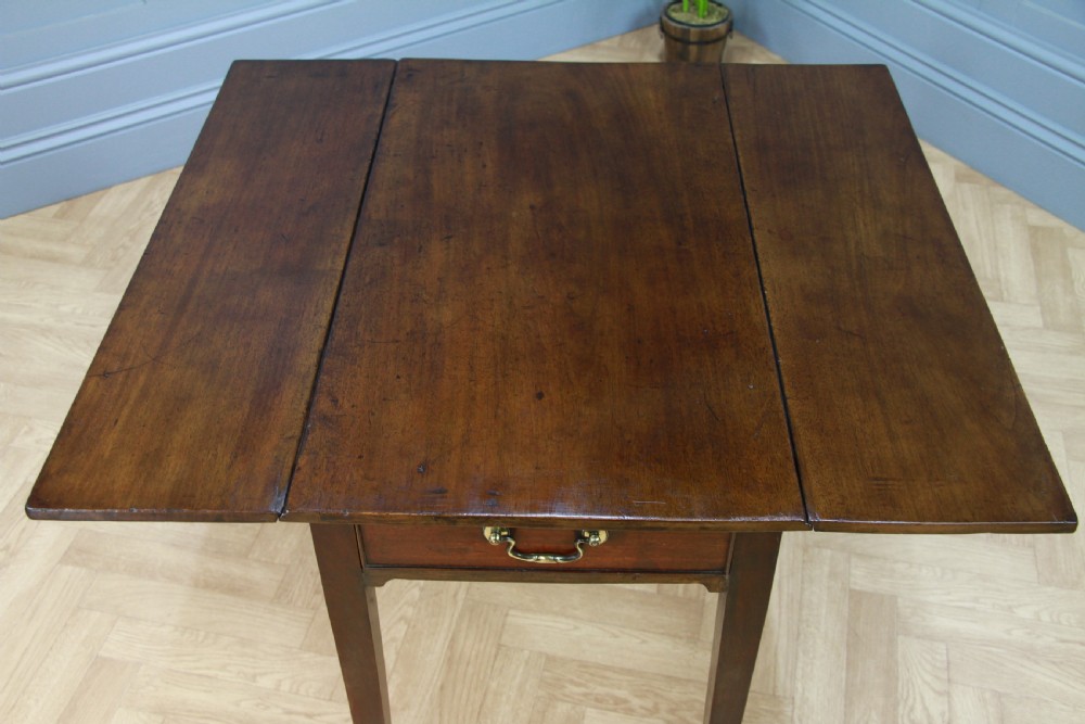Original Antique Georgian Solid Mahogany Small Drop Leaf Pembroke Table C1830 View XI