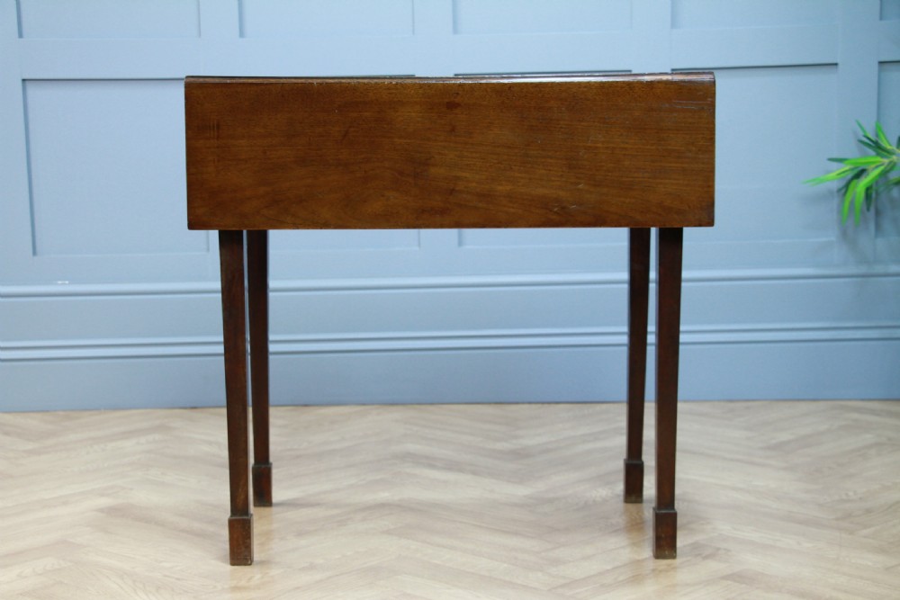 Original Antique Georgian Solid Mahogany Small Drop Leaf Pembroke Table C1830 View XV