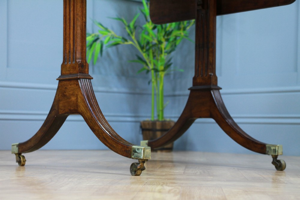 Antique Original Georgian Regency Small Mahogany Pembroke Drop Leaf Sofa Table View X