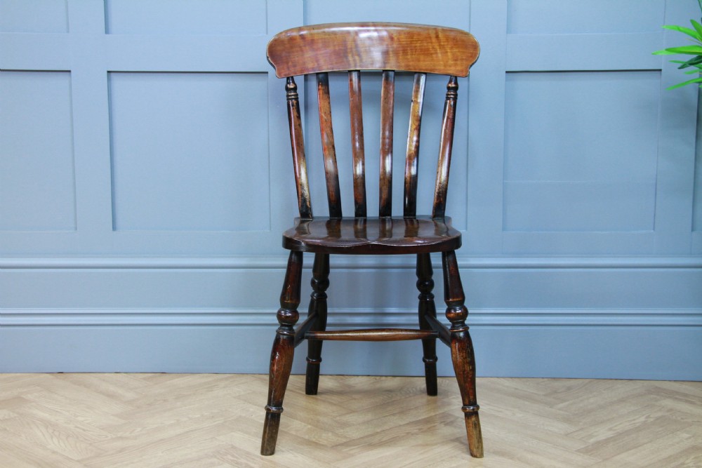 Harlequin Set of 4 Antique Original Victorian Slat Back Windsor Kitchen Chairs View XIV