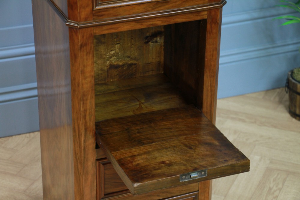 Antique 19th Century French Walnut & Marble Bedside Cupboard View XV