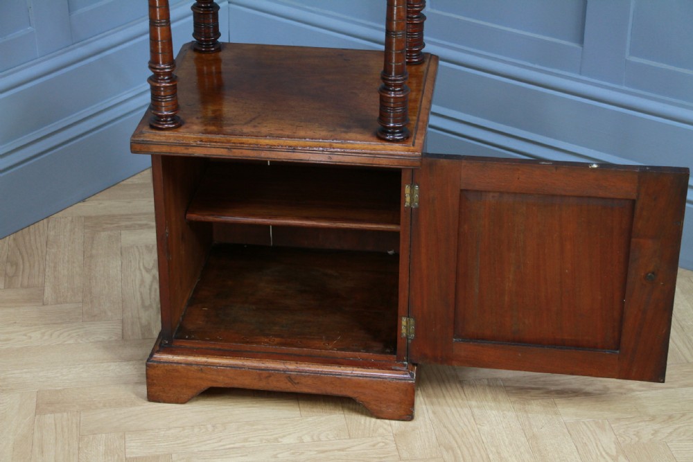 Antique Edwardian Mahogany Open Shelf Bedside Cupboard C1900 View VII