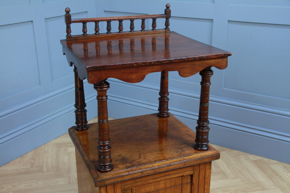 Antique Edwardian Mahogany Open Shelf Bedside Cupboard C1900 View VIII