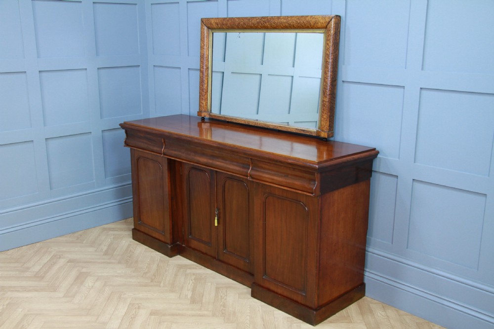 Antique Victorian Birdseye Maple & Gilt Over Mantle Fireplace Hall Mirror C1870 View XIV