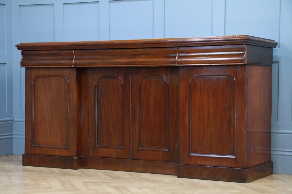 Antique Victorian Breakfront Mahogany Grand Sideboard Restored C1870