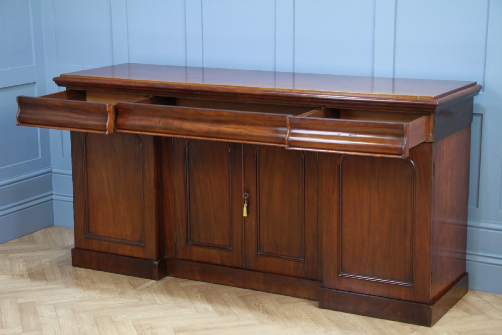 Antique Victorian Breakfront Mahogany Grand Sideboard Restored C1870 View IV