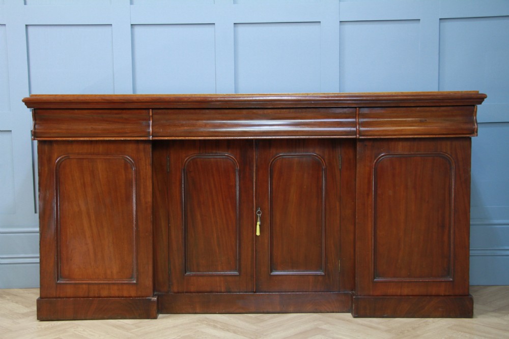 Antique Victorian Breakfront Mahogany Grand Sideboard Restored C1870 View VII