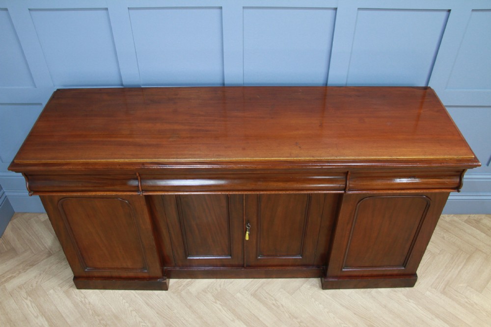 Antique Victorian Breakfront Mahogany Grand Sideboard Restored C1870 View X