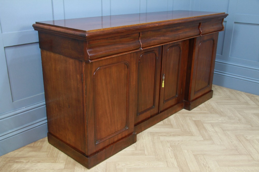 Antique Victorian Breakfront Mahogany Grand Sideboard Restored C1870 View XVII