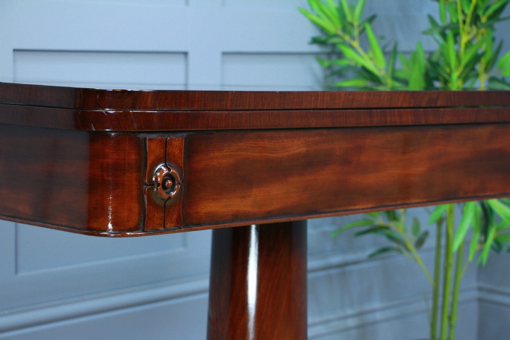 Antique Regency Mahogany Fold Over Tea Table Restored Georgian C1830 View VI