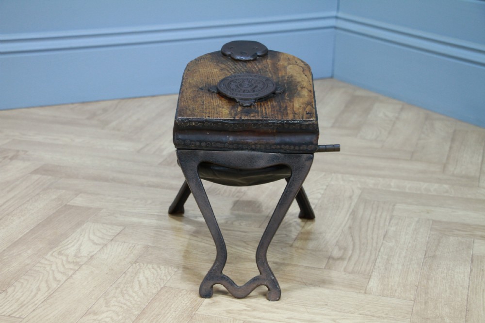 Antique Fletcher Russell & Co Ltd Foot Bellows Fireplace Blacksmiths Vintage Working View VIII