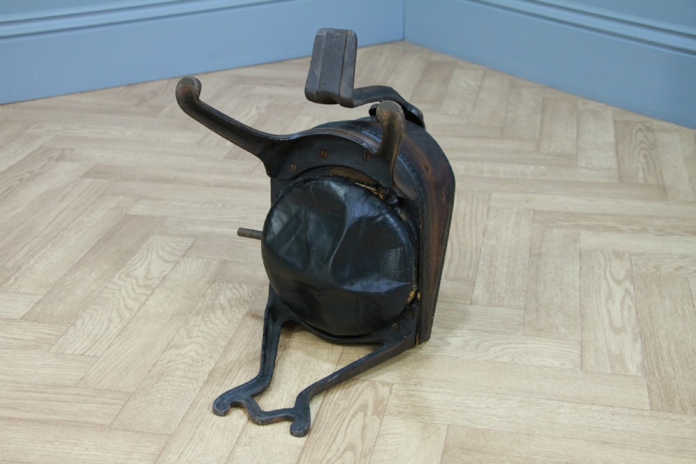 Antique Fletcher Russell & Co Ltd Foot Bellows Fireplace Blacksmiths Vintage Working View X