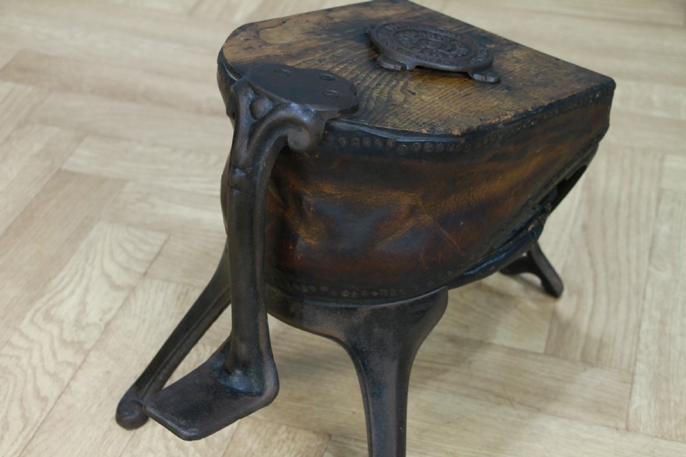 Antique Fletcher Russell & Co Ltd Foot Bellows Fireplace Blacksmiths Vintage Working View XI