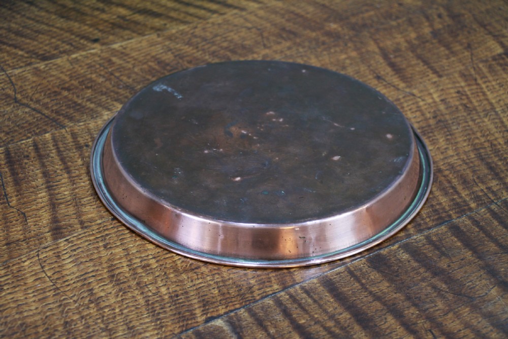 Antique Edwardian Polished Copper Small Tray Serving Platter View IV