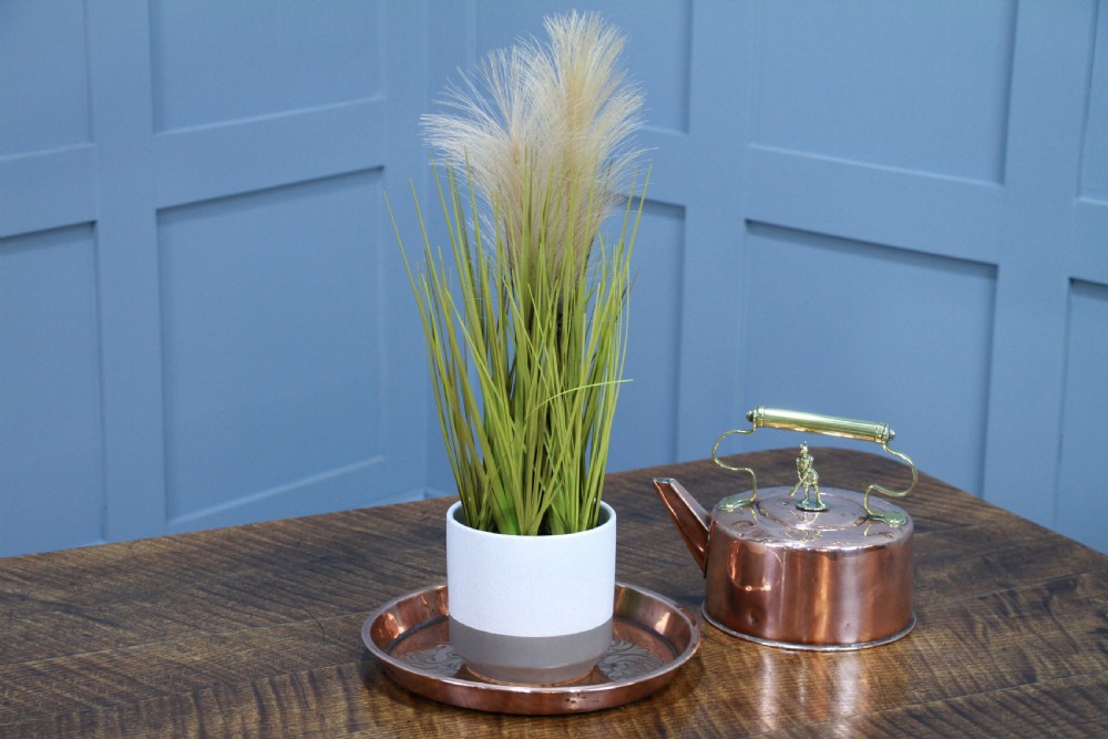 Antique Edwardian Polished Copper Small Tray Serving Platter View VIII