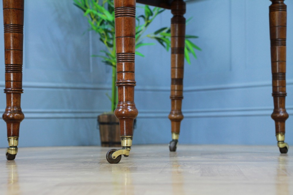 Original Antique Edwardian Solid Walnut Drop Leaf Pembroke Dining Table C1890 View XII