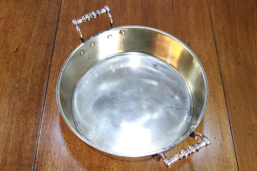 Antique Victorian Polished Copper & Brass Jam Pan With Handles C1850 View IV