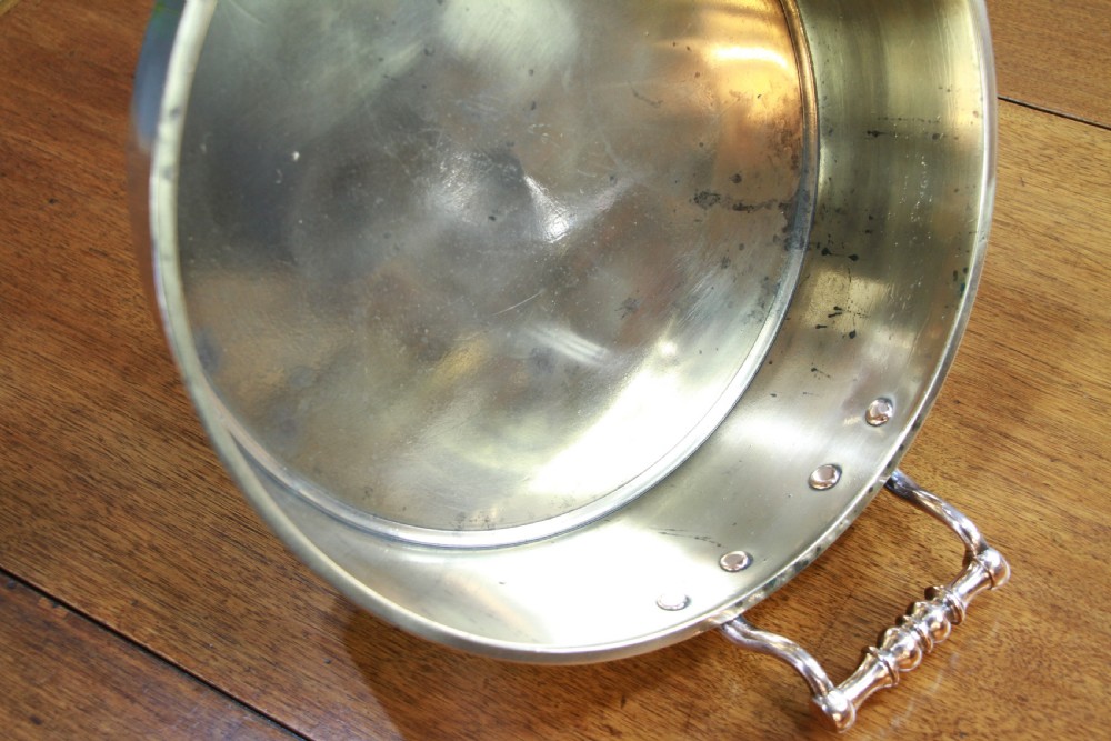 Antique Victorian Polished Copper & Brass Jam Pan With Handles C1850 View VII