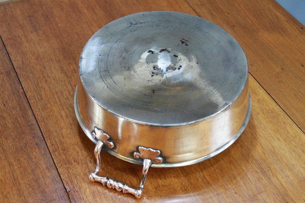 Antique Victorian Polished Copper & Brass Jam Pan With Handles C1850 View IX