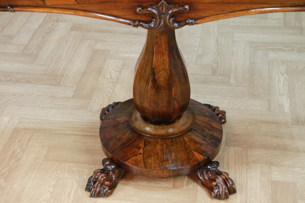 Antique Regency Georgian Rosewood Fold Over Card Games Table Hall Sofa Side 1830 View XII
