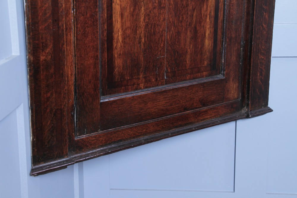 Antique Georgian Oak Inlaid Corner Wall Hanging Cupboard Cabinet Drinks C1830
 View IX