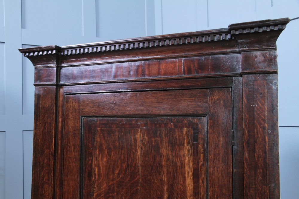 Antique Georgian Oak Inlaid Corner Wall Hanging Cupboard Cabinet Drinks C1830
 View XI