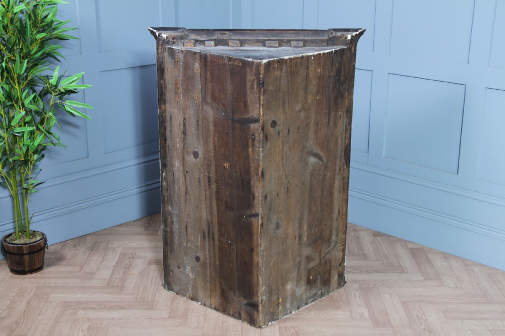 Antique Georgian Oak Inlaid Corner Wall Hanging Cupboard Cabinet Drinks C1830
 View XII