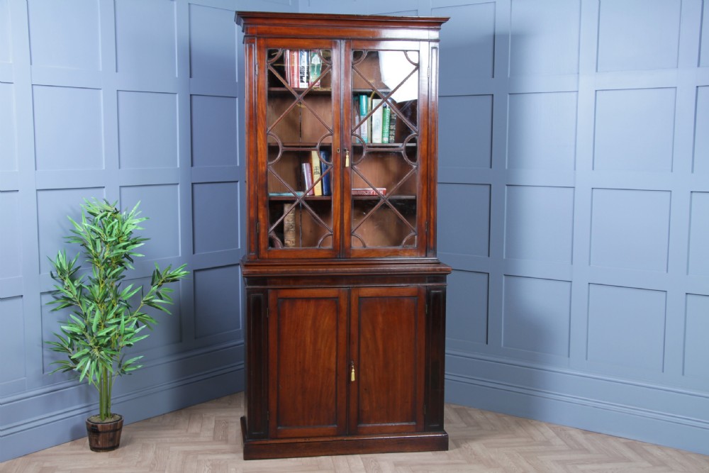Antique Original Georgian William IV Mahogany Small Glazed Bookcase Cabinet C1830 View VIII