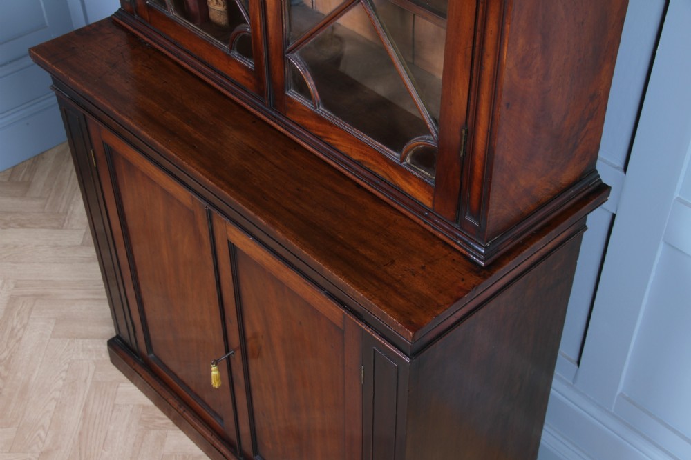 Antique Original Georgian William IV Mahogany Small Glazed Bookcase Cabinet C1830 View XI