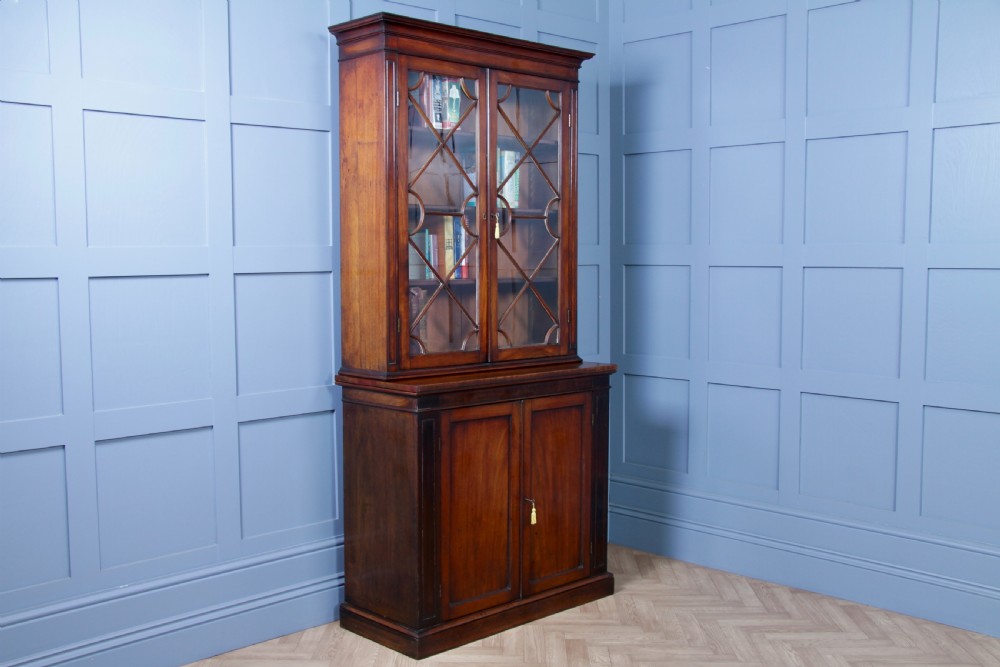 Antique Original Georgian William IV Mahogany Small Glazed Bookcase Cabinet C1830 View XII