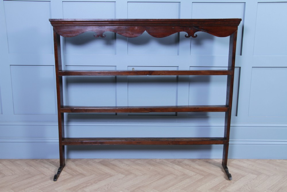 Antique Early Georgian Oak Country Dresser Open Back Plate Rack Only C1800 View III